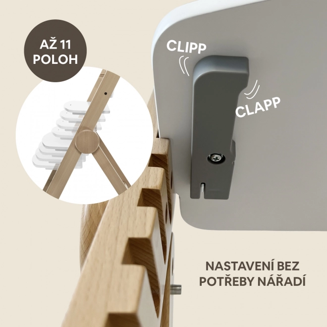 Træhøjstol Clipp & Clapp, Sort