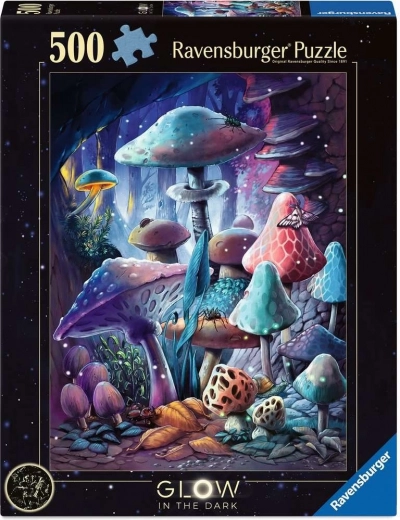 Ravensburger lysende puslespil Magiske svampe 500 brikker