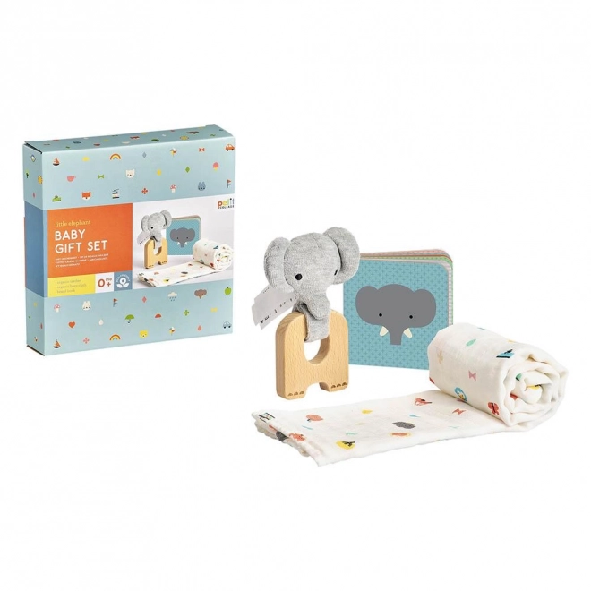 Petit Collage Gavesæt til baby elefant