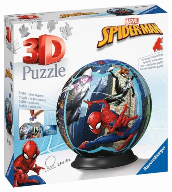Puslespil-Kugle Spiderman 72 brikker