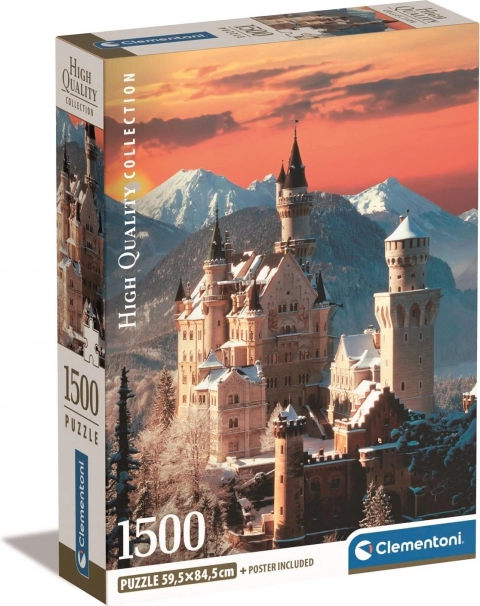 Puslespil 1500 brikker compact Neuschwanstein