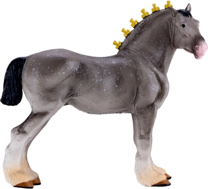 Mojo figur af shirehest – skimmel (gråskimmel)