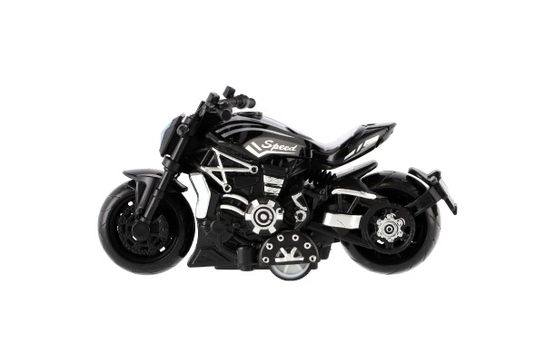 Motorcykel metal/plast 10 cm til tilbagespænding mix farver