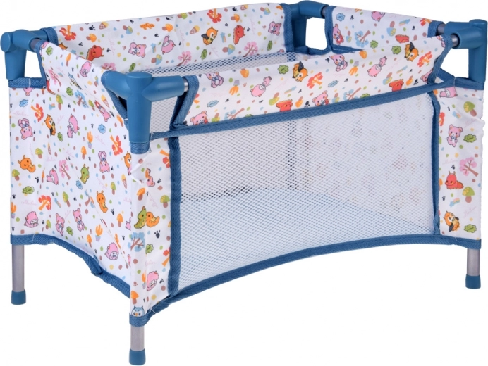 Rejseseng med åndbart net og taske