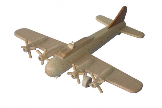 Træmodel af fly B17 Bomber stor