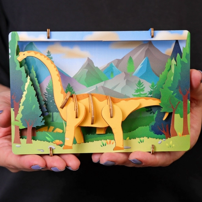 EscapeWelt 3D træpuslespil Brontosaurus