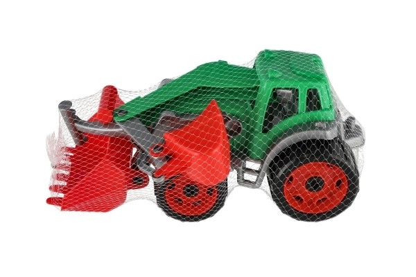 Traktor med skovl og gravemaskine
