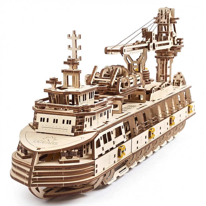 Ugears 3D puslespil - Forskningsdamper 575 dele