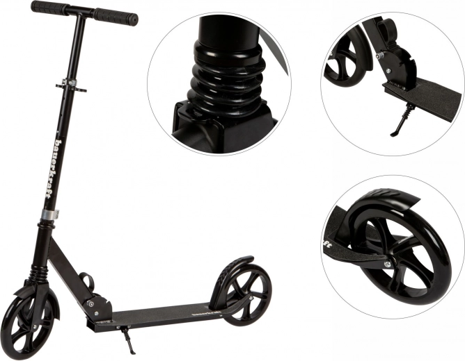 Jævn kørsel takket være store 200 mm hjul og affjedring