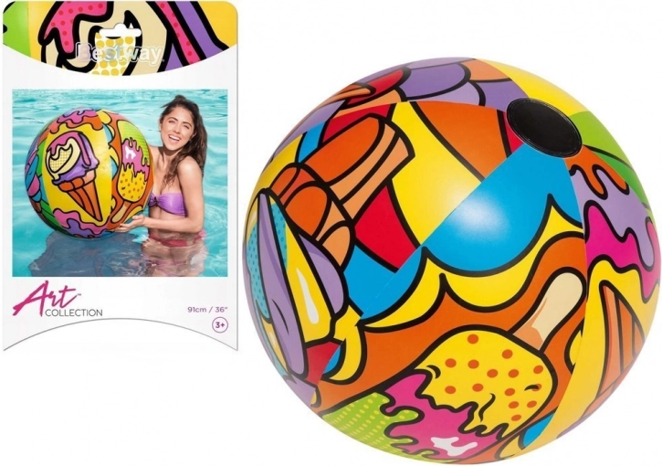 Oppustelig strandbold multicolor 91 cm BESTWAY