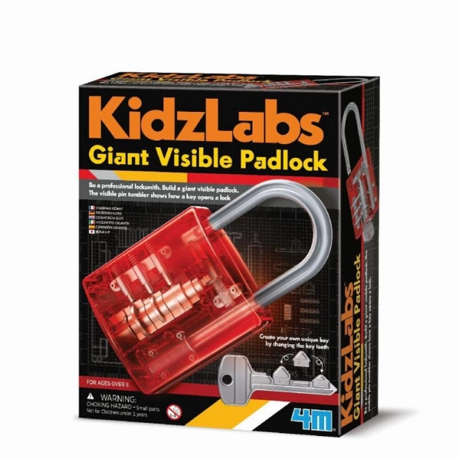 KidzLabs Stor gennemsigtig hængelås