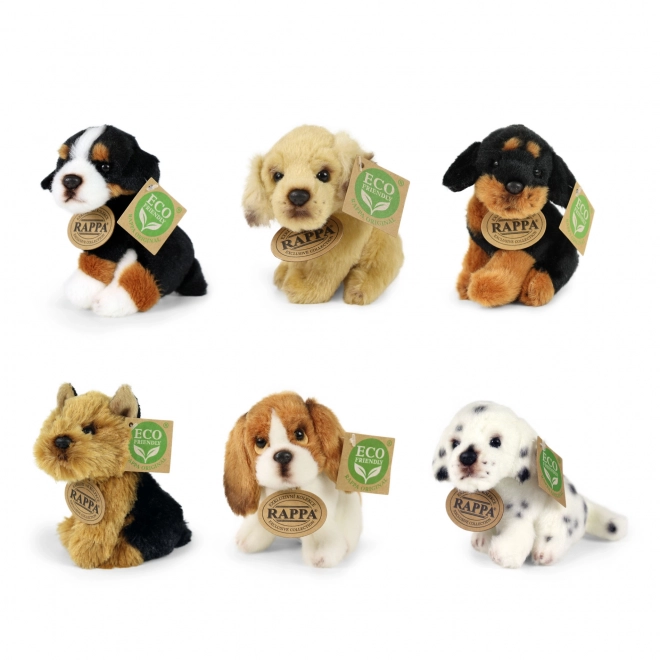 Plys hund med økologisk fyld 11 cm