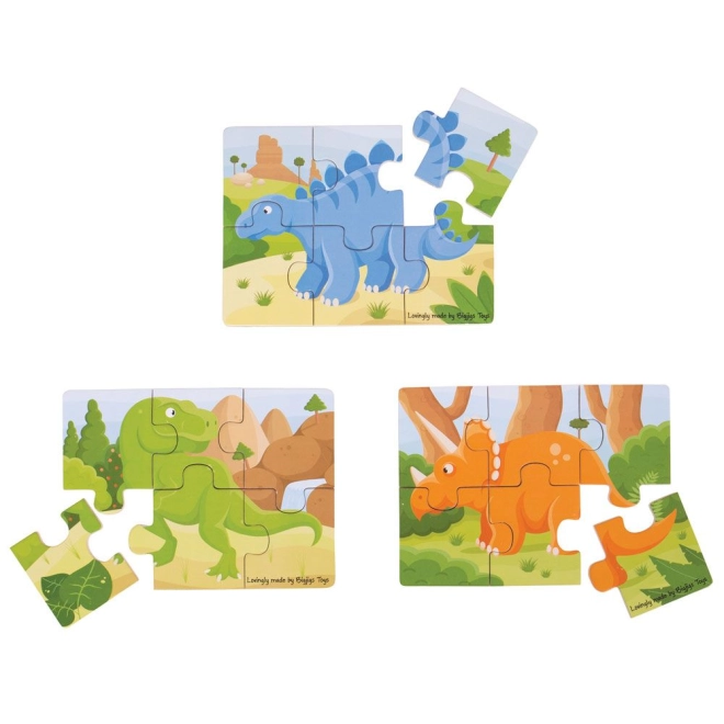 Tre sjove dinosaurmotiver