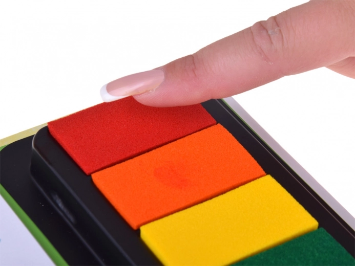 Integreret palette med 7 farver til øjeblikkelig kreativitet