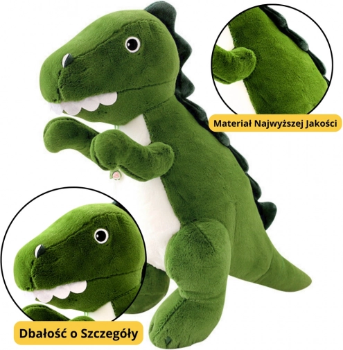 Plyslegetøj dinosaur grøn 27 cm