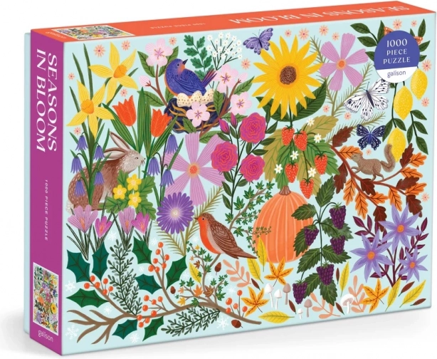 Puslespil Årstider i blomster 1000 brikker