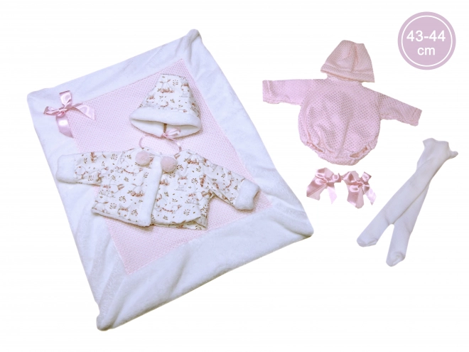 Realistisk babydukke med lyde og blødt krop 44 cm
