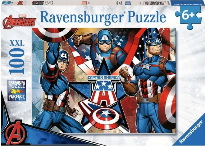 Ravensburger puslespil Marvel: Captain America XXL 100 brikker