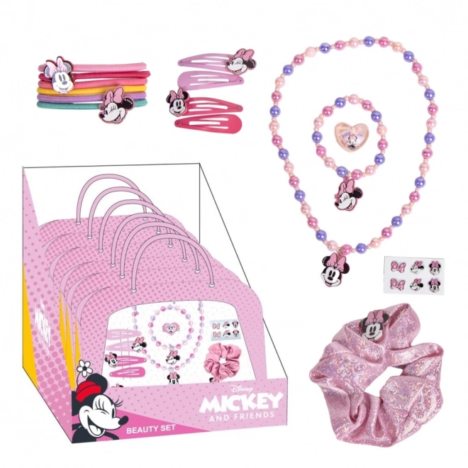 Sæt af smykker og hårtilbehør i Minnie taske