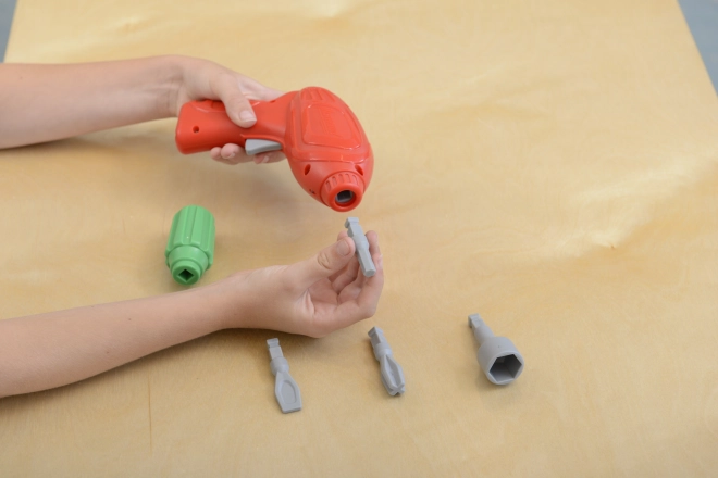 Masterkidz værktøjssæt med boremaskine og 8 elementer til videnskabelig-kreativ tavle STEM