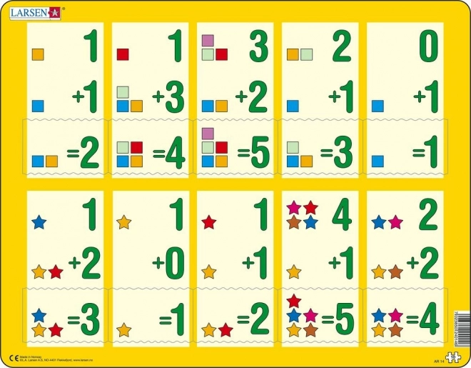 Puslespil Addition op til fem 10 brikker
