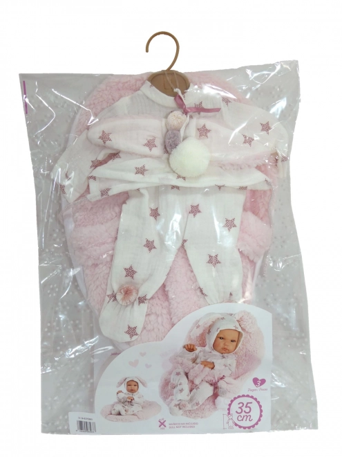 Llorens M635-86 tøj til dukke baby NYFØDT størrelse 35-36 cm