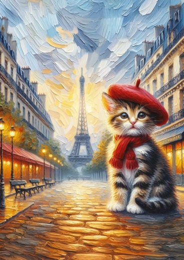 Puslespil Kattekunstner i Paris 260 brikker