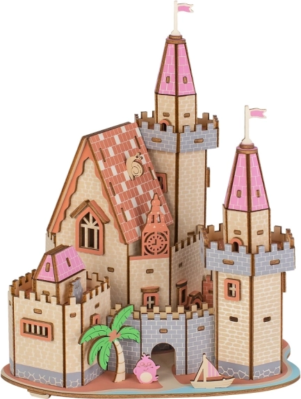 Træ 3D-puslespil – strandslot WOODCRAFT