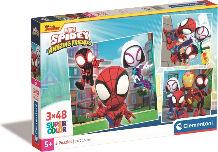 Tre farverige SPIDEY-motiver i én pakke