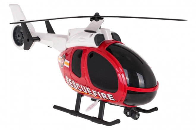 Sæt af helikopter + brandbil