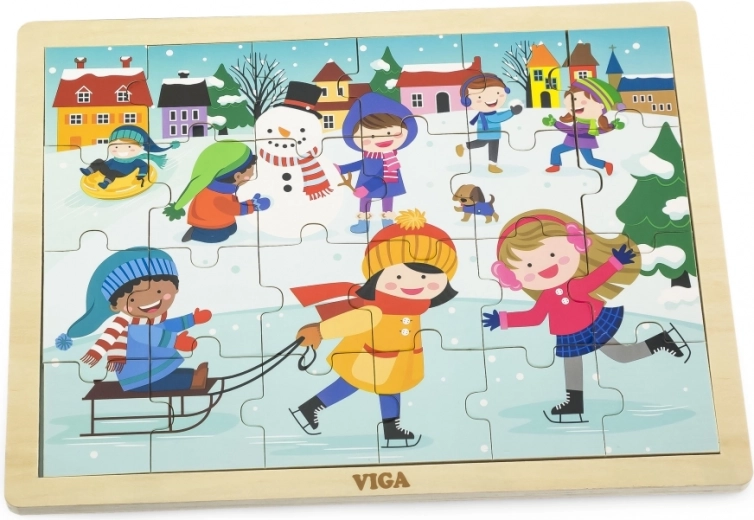 Vintermotiv fuld af glæde