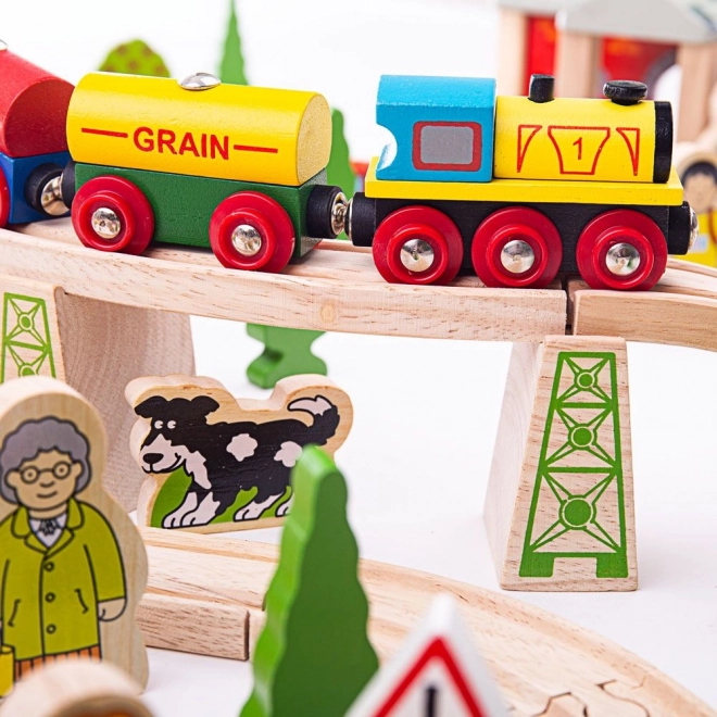 Bigjigs Rail Træ Togrute Bjergvej 112 Dele