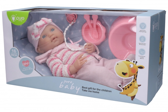 Baby i pink sparkedragt 40 cm