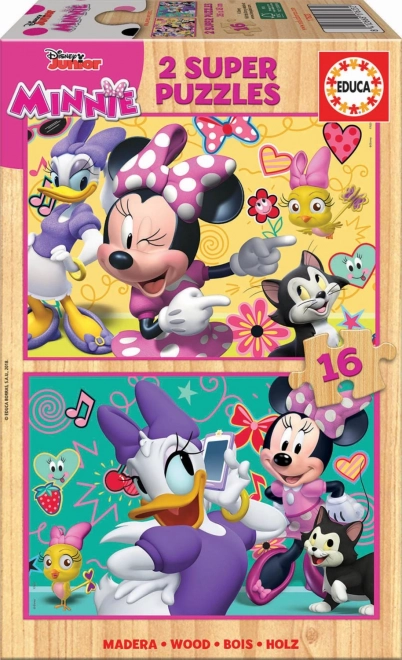 Træpuslespil Minnie og Daisy fra Educa