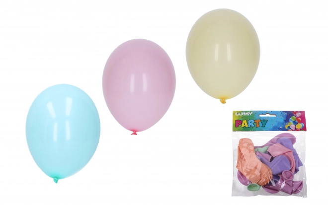 Pastelfarvede balloner oppustelige 26 cm - 10 stykker