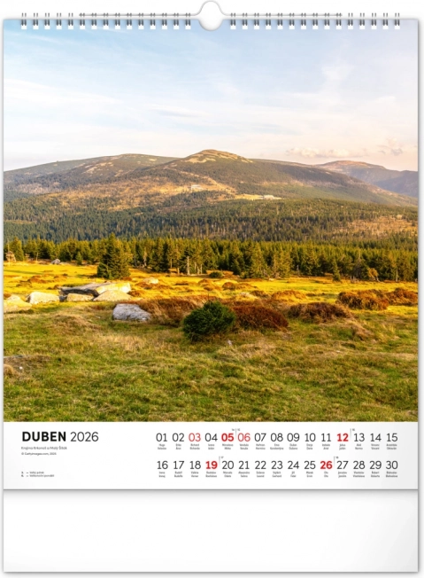Vægkalender Krkonoš 2026