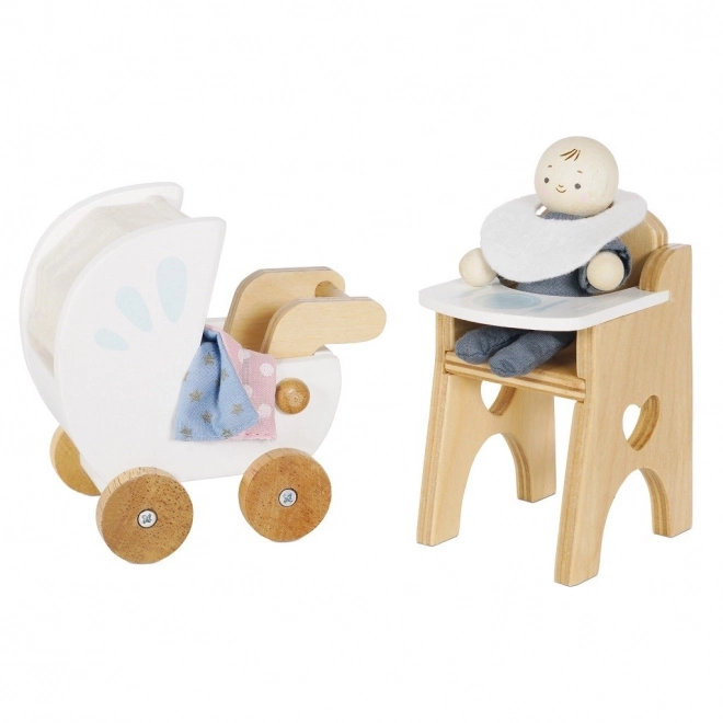 Le Toy Van Sæt baby med tilbehør