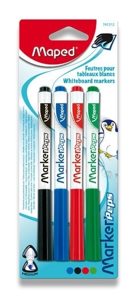 MAPED Whiteboard Markers Marker'Peps 4 stk