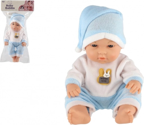 Dukkebaby plast 30 cm med fast krop