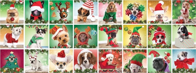 Adventskalender med puslespil Eurographics 24 x 50 stykker – Julehunde