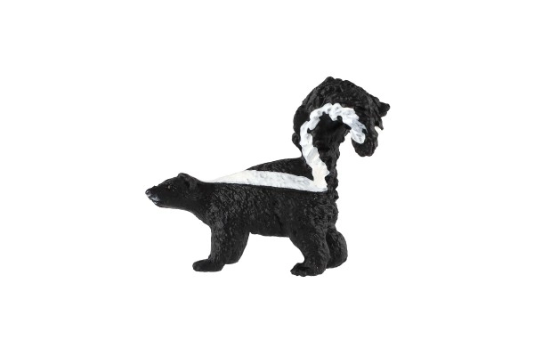 Stribet skunk zoologisk plast 5cm i pose