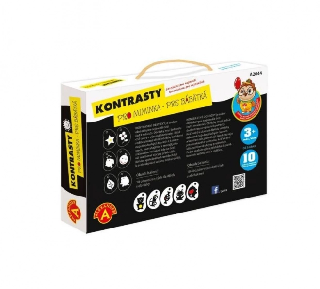 Kontraster for babyer læring for de mindste 10 stk.
