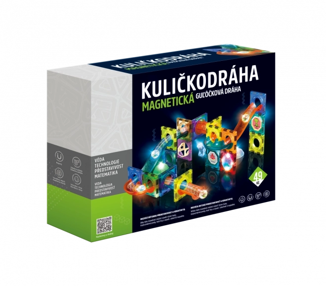Magnetisk kuglebane med lys – 49 stykker