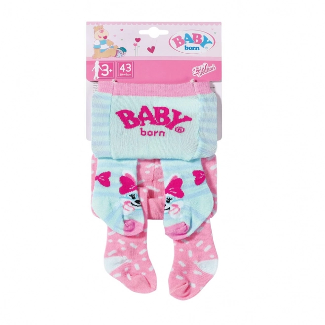 Strømpebukser Baby Born 2-pak