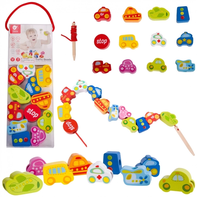 Classic World snørebare perler – transport, 13 stk.
