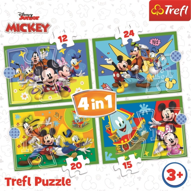 Puslespil 4i1 Mickey blandt venner