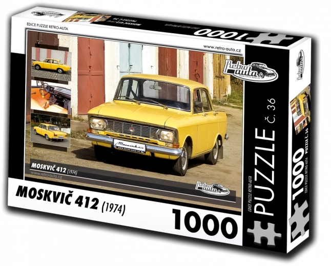 Puslespil Retro-biler Moskvich 412 (1974) 1000 brikker
