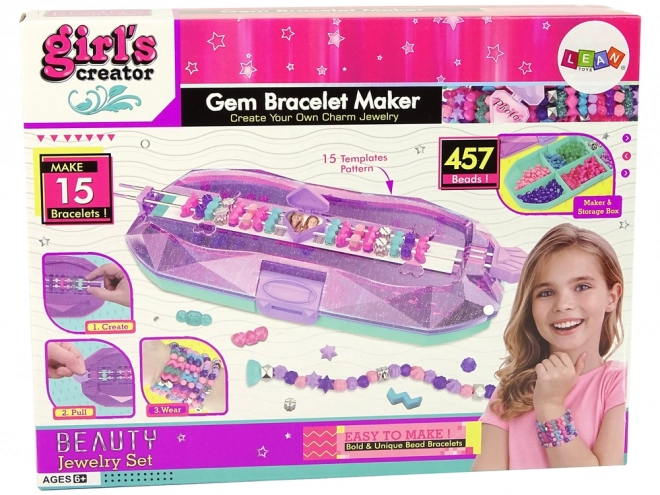 Sæt til fremstilling af armbånd Farvede perler Creator Container