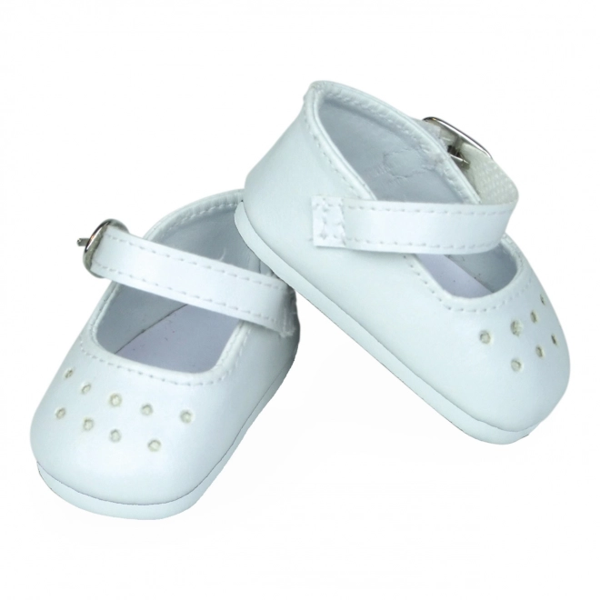 Petitcollin Hvide Sko (til dukke 27 cm)