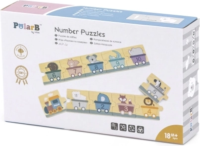 Træpuslespil med tal PolarB Montessori